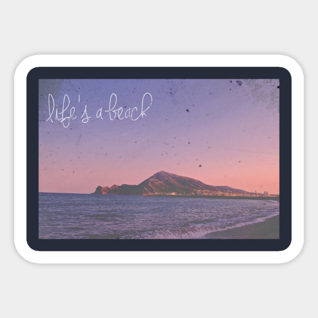 life's a beach. Sticker by ZBoy